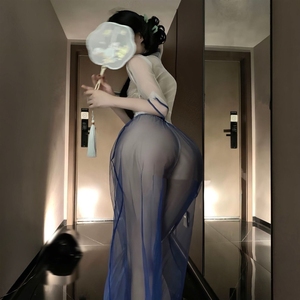 Lencería Sexy <span class=keywords><strong>de</strong></span> Malla Transparente Estilo República <span class=keywords><strong>de</strong></span> China, Uniforme Cheongsam, Tentación, Pasión, Hanfu, Traje Libre para Mujer Qqny - Product Image 2