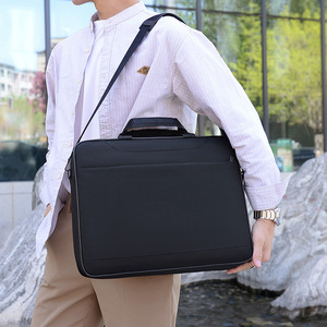 Factory Best-selling Custom Logo Waterproof Oxford Unisex 15.6 Inches Business Tote <b>Bag</b> Side <b>Bag</b> For Laptop - Product Image 4