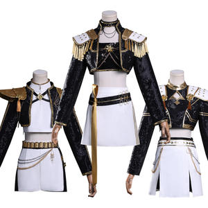 Set di Cosplay KPop cacciatori di demoni KPop da donna di Halloween Rumi uniforme nera da palcoscenico AOKG-170 include abiti - Product Image 4