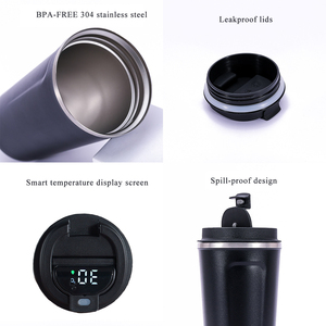 Vaso Térmico de Doble Pared de 510 ml para Bebidas de Café, Taza Inteligente de Acero Inoxidable con Recubrimiento en Polvo y Tapa con Cierre a Presión - Product Image 3