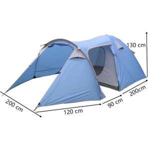Tente dôme de <span class=keywords><strong>camping</strong></span> portable HOSA Outdoor Venice, imperméable, avec véranda et sac de transport, pour 2 à 6 personnes, quatre saisons, vente chaude, personnalisable - Product Image 2