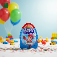 Œufs en chocolat noir personnalisés Chaoan Luyuan avec jouet de dessin animé et collations au lait, certifiés Halal et HACCP, emballage haut de gamme