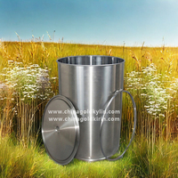 Réservoir de fermentation en acier inoxydable 304 de qualité alimentaire de 55 gallons/200 litres, fermentateur à vin, bidons métalliques