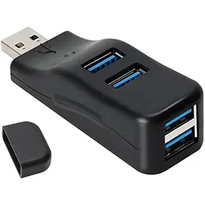 迷你USB A端口扩展器USB 3.0集线器，带5gbps快速数据传输便携式4端口数据USB分离器