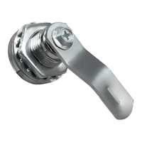 Serrure de placard à quart de tour en alliage de zinc DLA400-1, finition chromée brillante, sécurité ANSI Grade 2, 2 clés, cylindre à clé standard