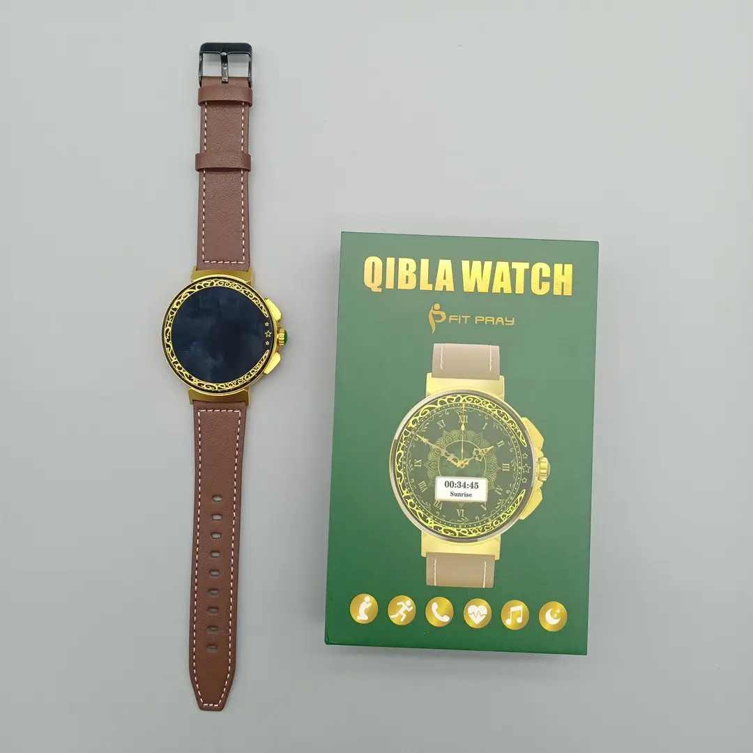 TBZ jam tangan pintar Bly Moon Kustom Muslim, jam tangan pintar Ramadan Islam, pelacak kebugaran, jam tangan emas 2024 Relojes