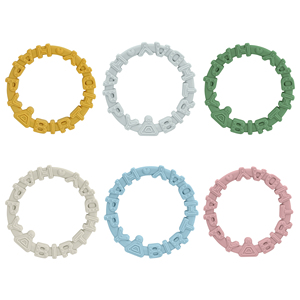 Mordedor de silicona suave para bebés, diseñado para evitar la succión del pulgar, y un bonito diseño de pulsera de cumpleaños. - Product Image 5