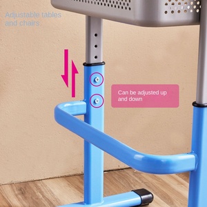Modern SONGYE ST-208D Adjustable Height Steel MDF Plastic Single Desk <b>Chair</b> Set for Primary School Students' Tutoring Learning S - Product Image 4