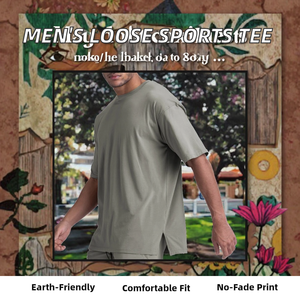 Summer Regular Fit Formal Blank Sports <b>T</b>-<b>shirt</b> for Men Cotton Large Size Round Neck Short Sleeve Bottom Hem Split for sale - Product Image 2