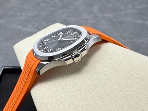 Reloj mecánico impermeable de súper calidad, 40 mm, fábrica DDF, movimiento 330, esfera negra 5167, reloj de buceo, correa naranja, 89 g - Product Image 4