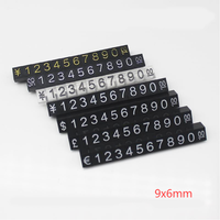 Support de numéro de dollar réglable 9x6mm pour montres bijoux Cube étiquettes de prix cadre d'affichage de prix POP acrylique et plastique