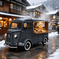 Camion de restauration japonaise commercial pour ramen, construction en aluminium, cadre en acier inoxydable, résistant à la rouille, idéal pour la vente de nourriture de rue mobile