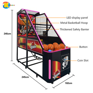 Máquina de Juego de Baloncesto Arcade LED de Lujo al por Mayor, Máquina Electrónica de Tiro al Aro de Baloncesto que Funciona con Monedas - Product Image 3