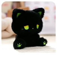 Peluche longue et super douce de 15 cm (6 pouces) en coton PP, motif chaton mignon, avec logo personnalisé, pour le soulagement du stress, pour machine à griffes/distributeur automatique