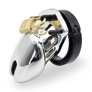 Dispositivo de castidad masculino metálico Jaula para pene Jaula de castidad con anillos - Product Image 4