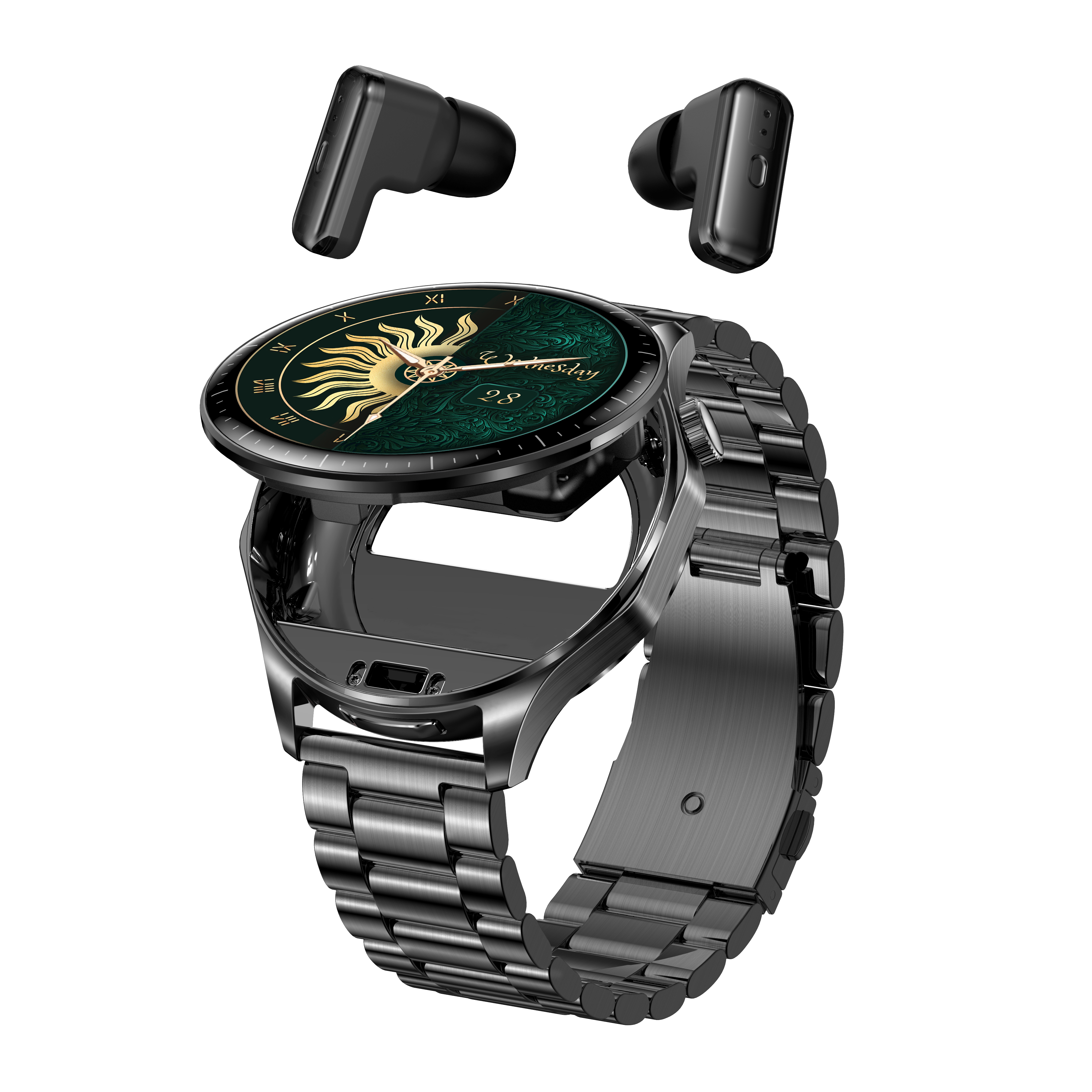 2026 T98 TWS 2 in 1 Smart Watch Wireless Earbuds 2.02inch IP67 Sleep Tracker BT Headset for Men Women's Sport Health Monitoring