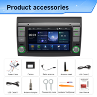 Autoradio Android Auto BQCC 7 pouces IPS MP5 avec écran Carplay, FM AM RDS BT FM AHD, système multimédia stéréo pour véhicule Fiat Bravo 2007-2014