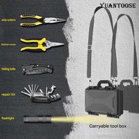 Pioche multifonctionnelle pliable en alliage d'aluminium pour la survie en extérieur, avec hache, boîte à outils et allume-feu pour les aventures de camping