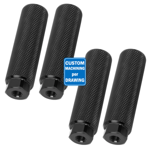 Bộ 4 chân nhôm màu đen chốt cho MTB Xe Đạp Độ chính xác cao Phụ tùng xe đạp gia công CNC và sản xuất Phụ tùng xe đạp - Product Image 1
