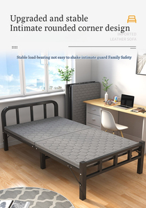 Cama individual plegable, marco de acero portátil multifuncional, placa gruesa, cama plegable, oficina, cama de campamento simple para siesta para adultos - Product Image 2