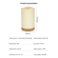 Diffuseur d'huiles essentielles écologique à LED avec effet flamme, humidificateur, alimenté par USB, idéal pour une utilisation en voiture, parfait pour offrir en cadeau, festif