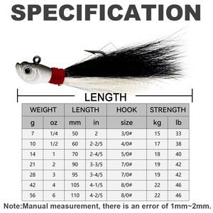 Weihe 5 cái móc đầu lông Hươu Mồi Câu Cá Mồi câu cá có râu - Product Image 2