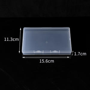 กล่องเก็บของพลาสติกใสทรงสี่เหลี่ยมผืนผ้า 15.6x11.3x1.7 ซม. พร้อมฝาปิดสำหรับบรรจุภัณฑ์ชิ้นส่วนฮาร์ดแวร์เครื่องประดับ - Product Image 2