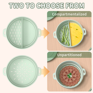 Novedad de 2025, cesta de vapor segura para microondas, vaporizadores de alimentos vegetales, vaporizador de verduras de silicona Perezoso - Product Image 5