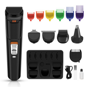 Kit de coiffage de barbe 5 en 1 pour hommes, rasoir électrique, tondeuse, outil de coupe de cheveux rechargeable avec batterie au Lithium - Product Image 3