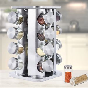 <strong>Large</strong> Capacity 90ml Moisture-Proof <strong>Spice</strong> Jar with Shaker Lid 360 Degree Rotating Storage <strong>Rack</strong> 1 Set Seasoning Bottle Box Packed - Product Image 5
