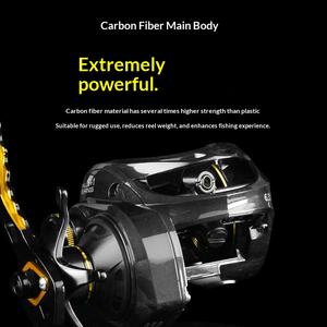Moulinets de pêche à <span class=keywords><strong>la</strong></span> traîne en métal pour eau salée, 16 kg de résistance maximale, rapport 6.3:1, frein magnétique, corps en fibre de carbone, 6+1BB, pour <span class=keywords><strong>la</strong></span> pêche au snakehead et <span class=keywords><strong>la</strong></span> pêche au jigging lent - Product Image 4