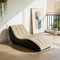 Fauteuil gonflable moderne, canapé-lit, fauteuil de cinéma, siège floqué portable pour l'extérieur et la chambre