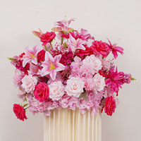 Boules de fleurs artificielles en soie mélangée, décoration de mariage moderne, légères, haute simulation, faites à la main, pour remise de diplôme, fête des mères, personnalisables
