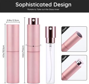 Aluminum Twist Cosmetic 5ml 10ml Mini Travel Decant Refill Empty Fragrance <b>Spray</b> <b>Bottles</b> for <b>Perfume</b> - Product Image 4