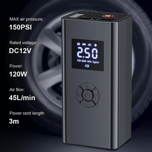 Compresseur d'air numérique portable 12V avec écran LCD 150 PSI pour pneus de voiture, <span class=keywords><strong>moto</strong></span>, vélo et ballons - Product Image 3
