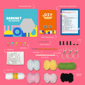Débutants ensemble mignon poupée crochet kit fait à la main <span class=keywords><strong>amigurumi</strong></span> bricolage kits <span class=keywords><strong>coton</strong></span> fils baleine - Product Image 3