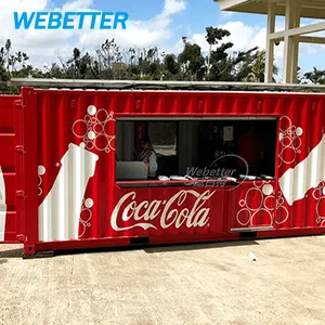 Webetter demountable cafe container nhà hàng prefab vận chuyển container bar nhà hàng với nhà bếp đầy đủ tiện nghi