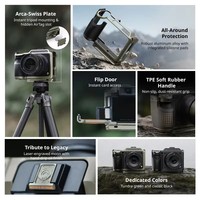   5928 Camera Cage voor Hasselblad X2D II 100C / X2D 100C, Volledige bescherming metalen kooi met TPE grip & Arca-type basis