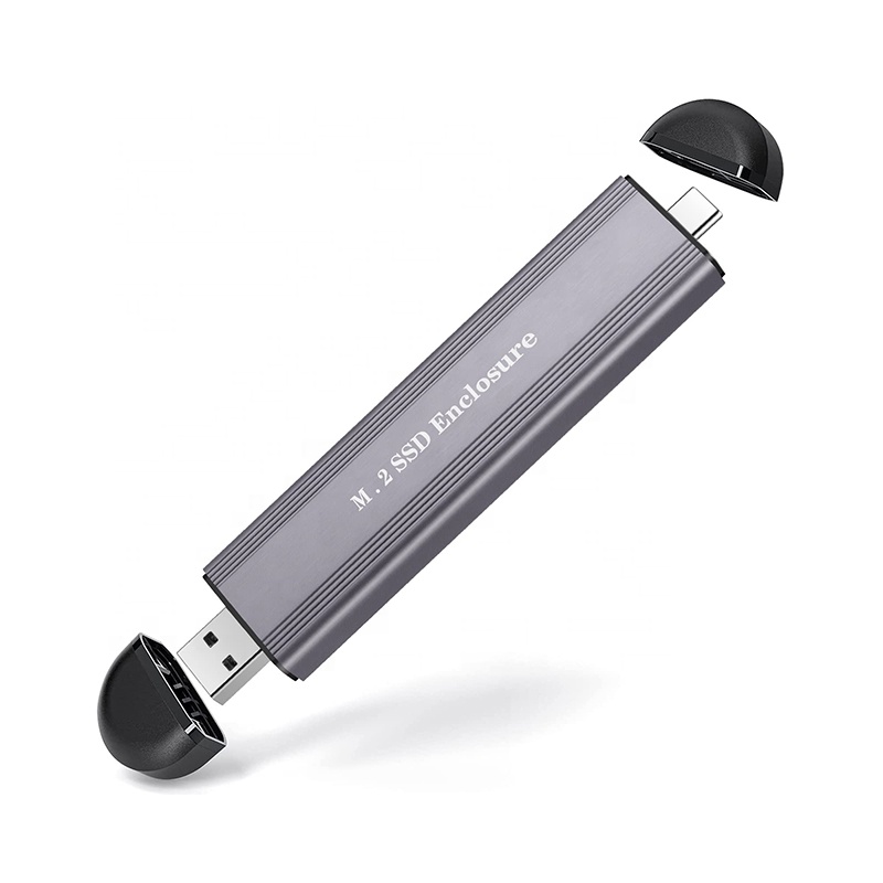 Алюминиевый M.2 NVMe SATA SSD корпус считыватель USB 3,1 Gen 2 10 Гбит/с поддержка M и B & M ключей