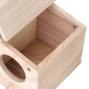 Suministro de fábrica Precio atractivo Nido de madera para mascotas Jaula de cría Pájaro Canario Casa de pájaros de madera - Product Image 4