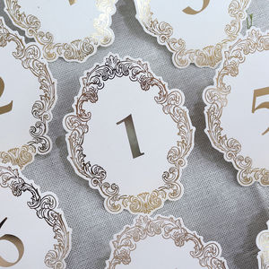 Decoración para Fiestas de Boda, Cumpleaños, Baby Shower, Tarjetas de Lugar para Mesa <span class=keywords><strong>con</strong></span> Números Diferentes - Product Image 1