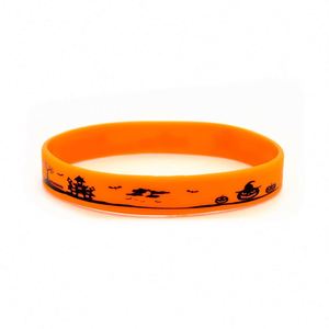 สายรัดข้อมือซิลิโคนลายโลโก้ฮาโลวีน ของขวัญสำหรับงานปาร์ตี้วันหยุด ของตกแต่ง สายรัดข้อมือยาง สายรัดข้อมือสำหรับโปรโมชั่น - Product Image 5