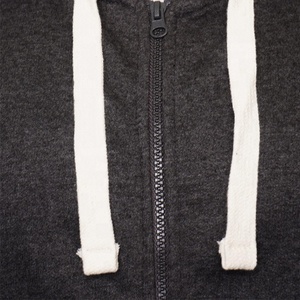 <b>Men</b> Plain Zip-Up Fleece Eco-Friendly Winter Sport Workout <b>Long</b> Sleeve Hoodie Sweatshirt <b>Coat</b> with Pockets and Thumb - Product Image 4