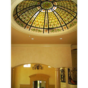 Tifny-cúpula de techo de vidrio transparente texturizado y mosaico de arte, cristal con plomo y estaño de soldadura para decoración de hogar - Product Image 5