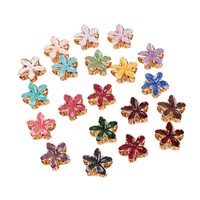Pince à cheveux en alliage Frangipani style vacances, polyvalente, bohème, en métal, avec goutte d'huile, petite fleur, 4 cm, pour femme