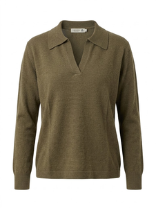Suéter Casual de Manga Larga en Color Sólido (50% VISCOSA 27% NAILON 23% POLIÉSTER) Cuello en V Antipilling para Mujer - Product Image 2