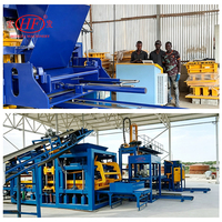 Machine automatique de fabrication de blocs de béton Hongfa QT12-15F, fonctionnement fluide pour les projets de construction commerciale