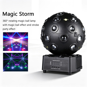 Kompakte Rotierende <span class=keywords><strong>Magic</strong></span> Ball Bühnenbeleuchtung mit IR-Fernbedienung und DMX512-Steuerung, 33x3W + 6x5W LED Multi-Beam Strobe-Effekt für Nachtclubs und DJs - Product Image 5