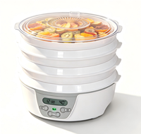 Déshydrateur alimentaire électrique BAIYI 750W avec 6 plateaux réglables, en plastique, pliable, affichage numérique de la température, minuterie 48H