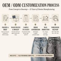 Jeans Baggy Heritage Personnalisés 420GSM OEM ODM Marque Privée Faible MOQ Échantillon Rapide Remboursable Entièrement Personnalisable Streetwear pour Marques